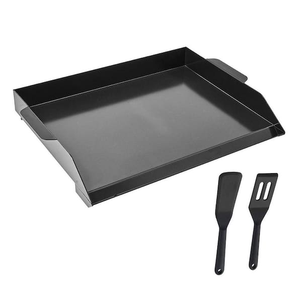 Carbon Steel Griddle, 22x16 in. Universal Flat Top Rectangular Plate, Portable Family Cookware