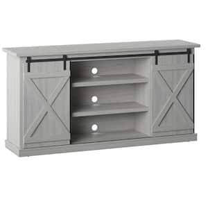 64 in. Sargent Oak TV Stand with Barndoors Fits TV's Up to 70 in. with Cable Management