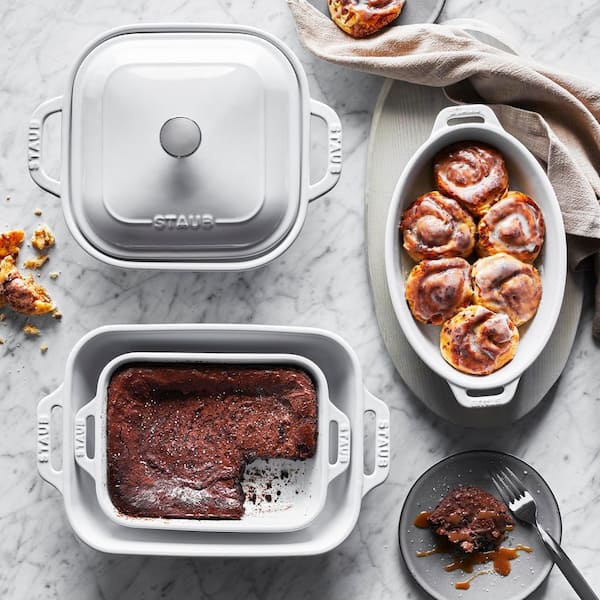staub Ceramic Stoneware 5-Pieces Mixed Baking Dish Set - White