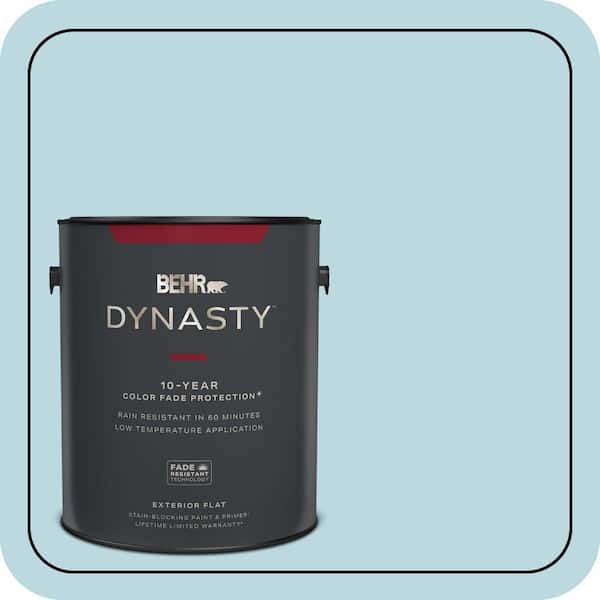 BEHR DYNASTY 1 gal. #S460-1 Air Blue Flat Exterior Stain-Blocking Paint & Primer