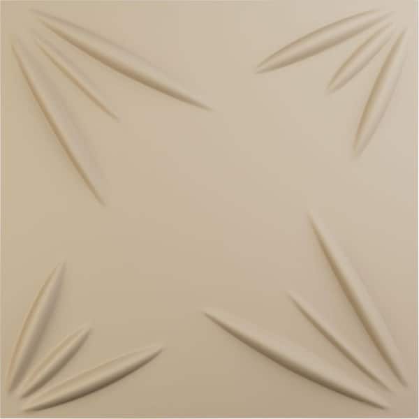 Ekena Millwork 19 5/8 in. x 19 5/8 in. Inula EnduraWall Decorative 3D Wall Panel, Smokey Beige (Covers 2.67 Sq. Ft.)