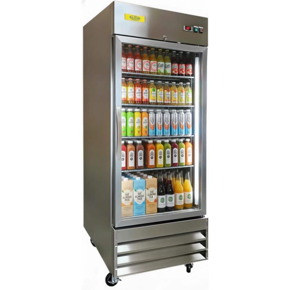 29 in. 23 cu. ft. Commercial Glass Door Stainless Steel NSF Freezer EFD1G Stainless