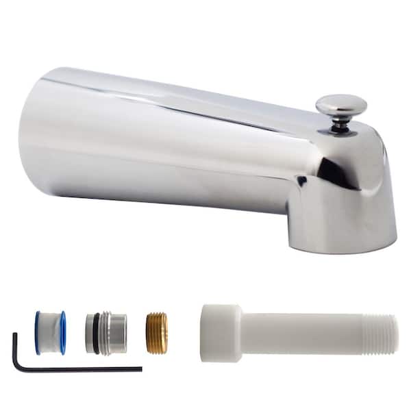 Universal Fit 7 in. Diverter Tub Spout, Zinc in Polished Chrome