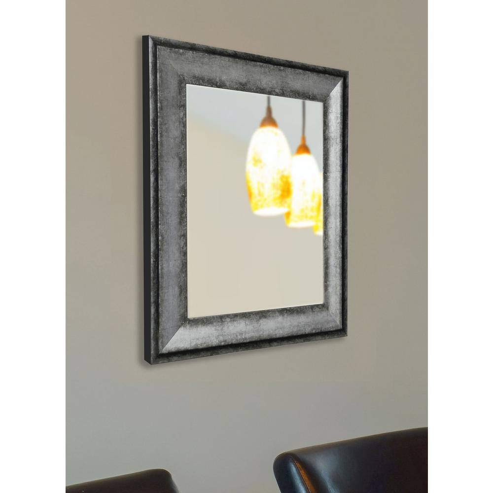 Medium Rectangle Charcoal Modern Mirror (37 in. H x 25 in. W) V65/18.5