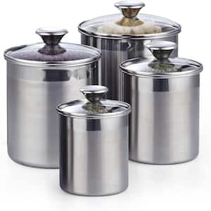 Tramontina 4 PC Stainless Steel Canister Set Blue, 80204/026DS