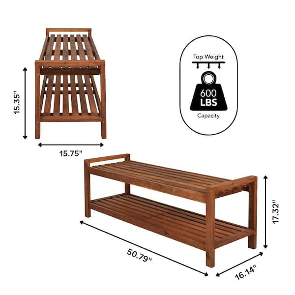 Mid century garden discount bench