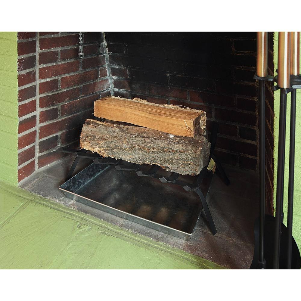 24-Inch Black Steel Tapered Hearth Grate