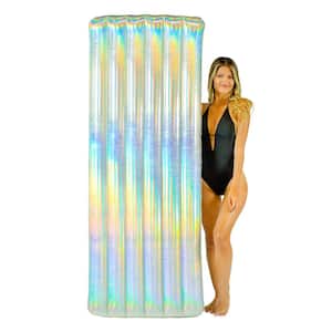 Inflatable 74 in. Holographic Color Changing Deluxe Raft