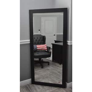 Large Rectangle Satin Black Beveled Glass Mirror (60 in. H x 21 in. W)