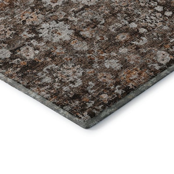 Mayfield Premium Machine Washable Indoor/Outdoor Geometric AMF651 Fudge 2 ft. 6 in. x 3 ft. 10 in. Area Rug