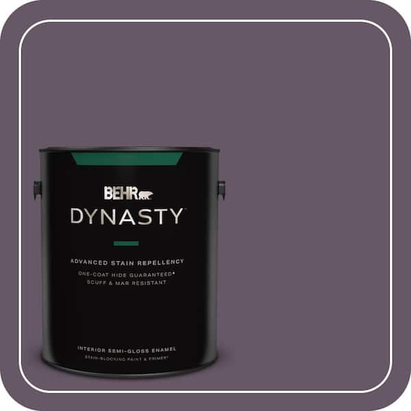 BEHR DYNASTY 1 gal. #PPU17-05 Preservation Plum Semi-Gloss Enamel Interior Stain-Blocking Paint & Primer