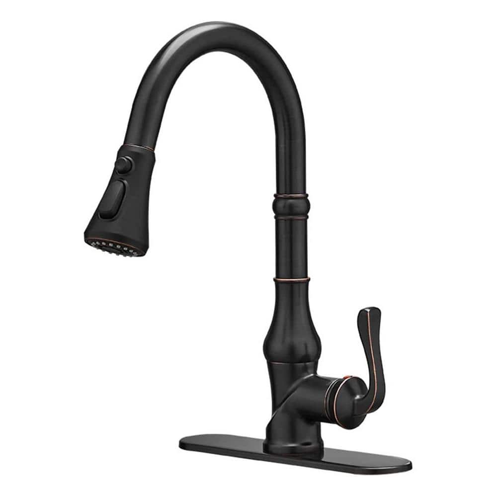 Single Handle Pull Down Sprayer Kitchen Faucet with Advanced Spray 1-Hole B
