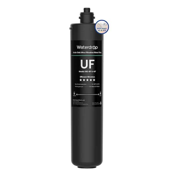 Waterdrop WD RF15-UF 0.01 Micron Replacement Filter Cartridge For 15UA Under Sink Water Filter, 16K Gal. High Capacity