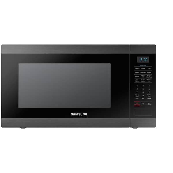 Samsung 1.9 cu. ft. Countertop Microwave with Sensor Cook in Fingerprint Resistant Black Stainless Steel