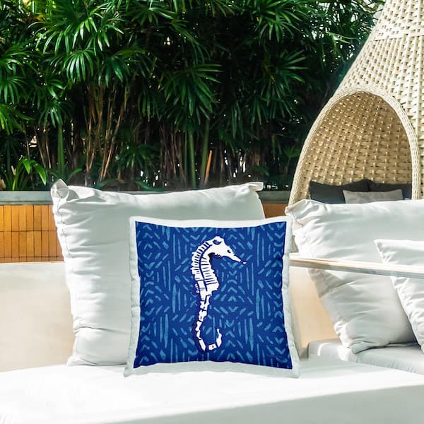 Blue Diamond Patterned Throw Pillow Blue Diamond Patterned Throw Pillow