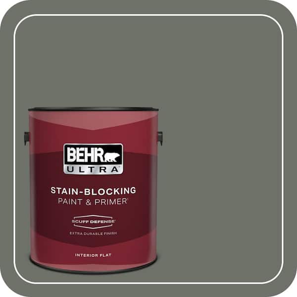 BEHR ULTRA 1 gal. #ECC-41-3 Laurel Oak Extra Durable Flat Interior Paint & Primer