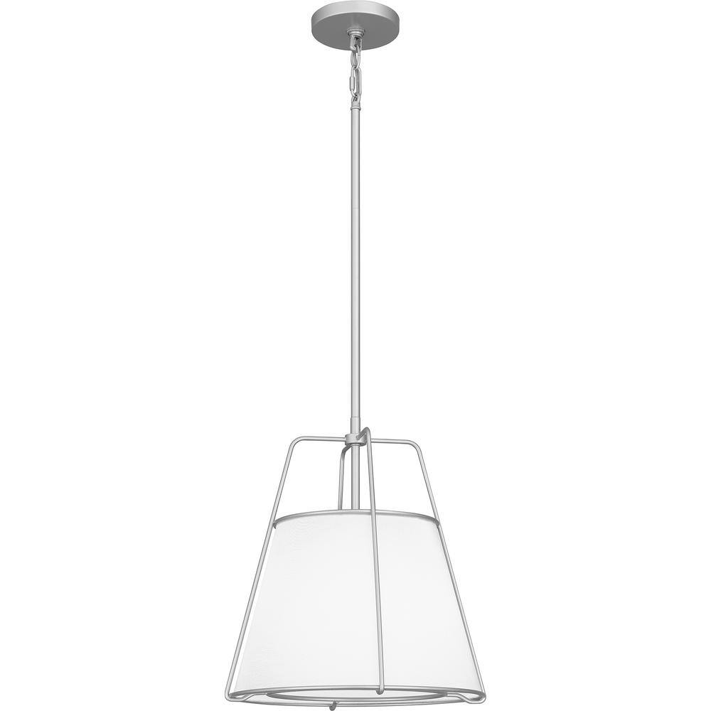 Home Decorators Collection Havenport 2Light Silver Pendant with White