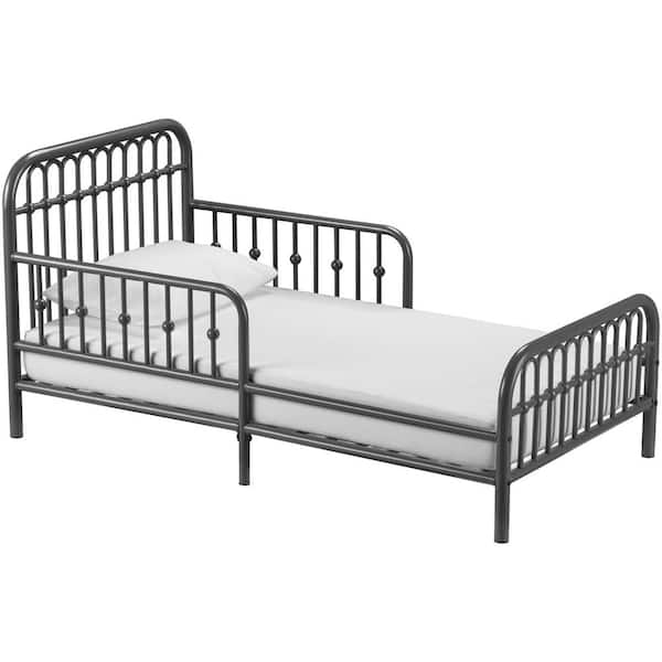 Little Seeds Monarch Hill Ivy Graphite Gray Metal Toddler Crib