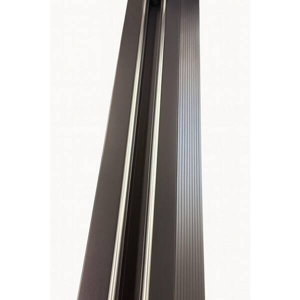 TEZA DOORS Teza 75 Series 144 in. x 80 in. Matte Black Left Hand