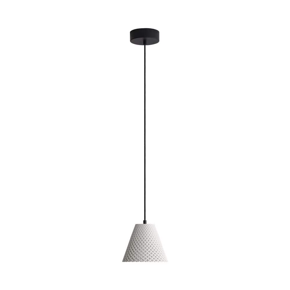 Clarus 8-Watt 1 Light White Sandstone Cement Integrated LED Pendant Light with White Sandstone Cement Shade price history on PriceWatchPro