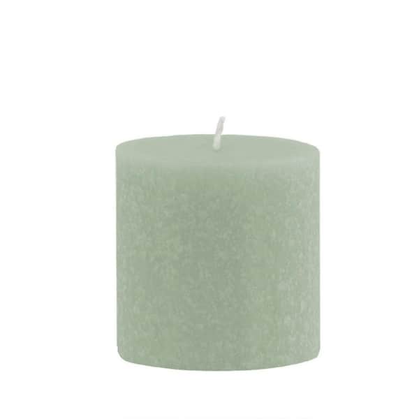 3 in. x 3 in. Timberline Sage Green Unscented Pillar Candle