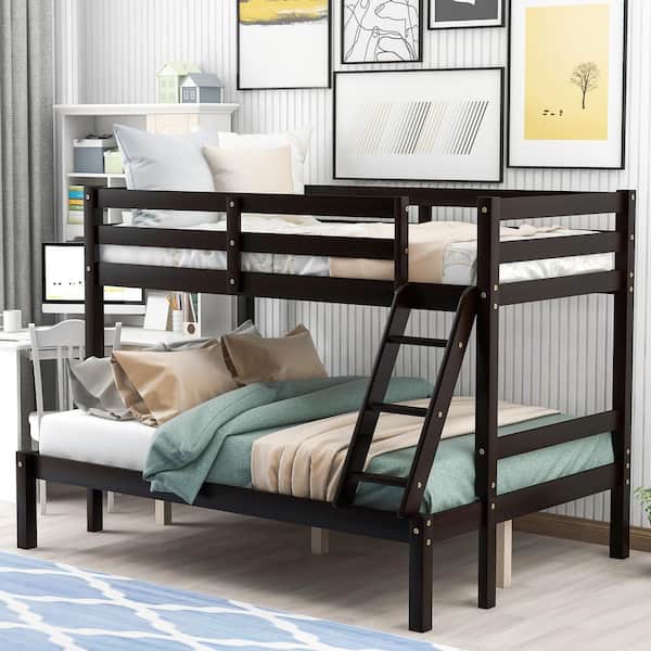 Espresso Twin Over Full Bunk Bed Daybed, Clearance Bunk Beds Twin Over Full
