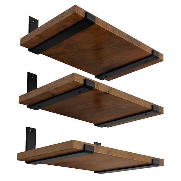 Wudkey 9 in. x 6 in. x 1.5 in. Shelf Brackets, 1/5 in. Thick Heavy Duty Bracket for Home, Kitchen, Living Room (6-Pack)