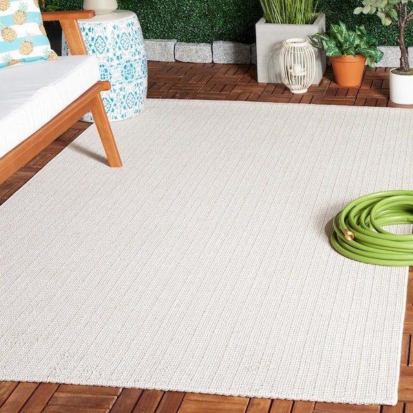 Sisal All-Weather Ivory 4 ft. x 6 ft. Solid Woven Indoor/Outdoor Area Rug