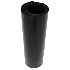 0.093 in. T x 36 in. W x 120 in. L Neoprene Sheet 80A Durometer Smooth Finish No Backing Black