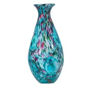 Leona 11.75 in. Hand Blown Art Glass Vase