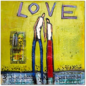 William DeBilzan Don't Stop Love 16 in. x 16 in. Gallery-Wrapped Canvas Wall Art