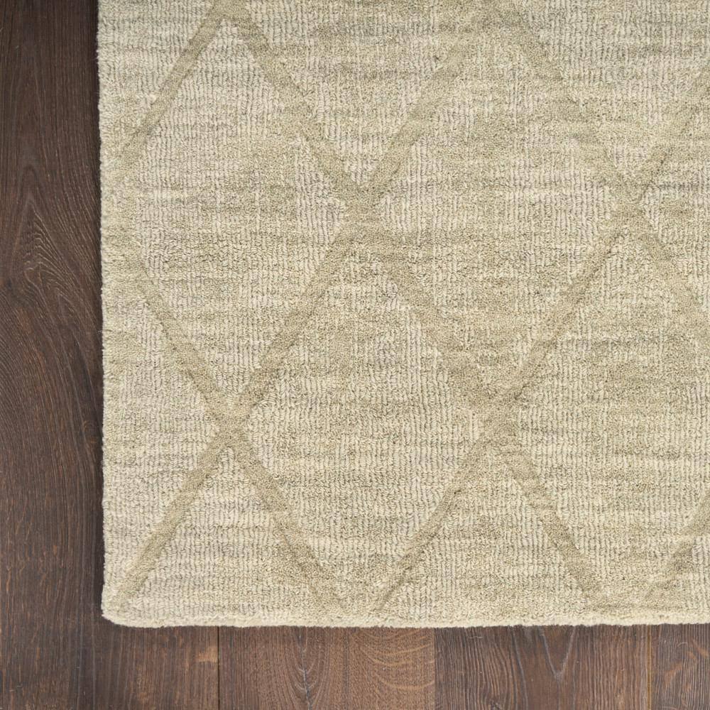 Sage Geometric Handmade Wool 5' x 7' Area Rug