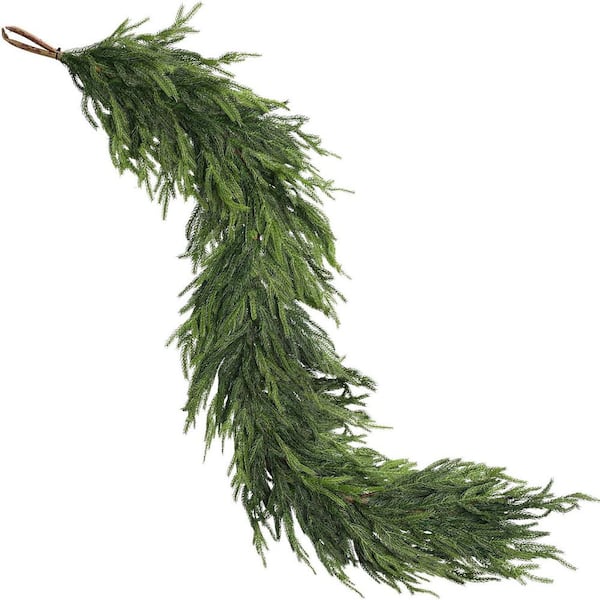9 ft. Green Artificial Norfolk Pine Garland Christmas Indoor Outdoor Decor (1PCS)