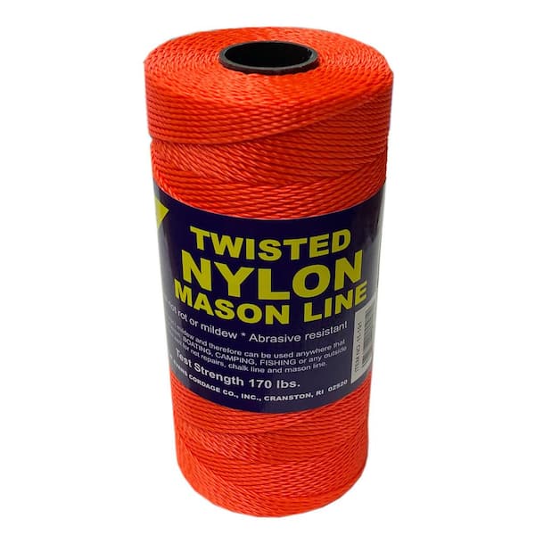 T.W. Evans Cordage #18 x 1100 ft. Twisted Nylon Mason Line in Orange 11-191  - The Home Depot