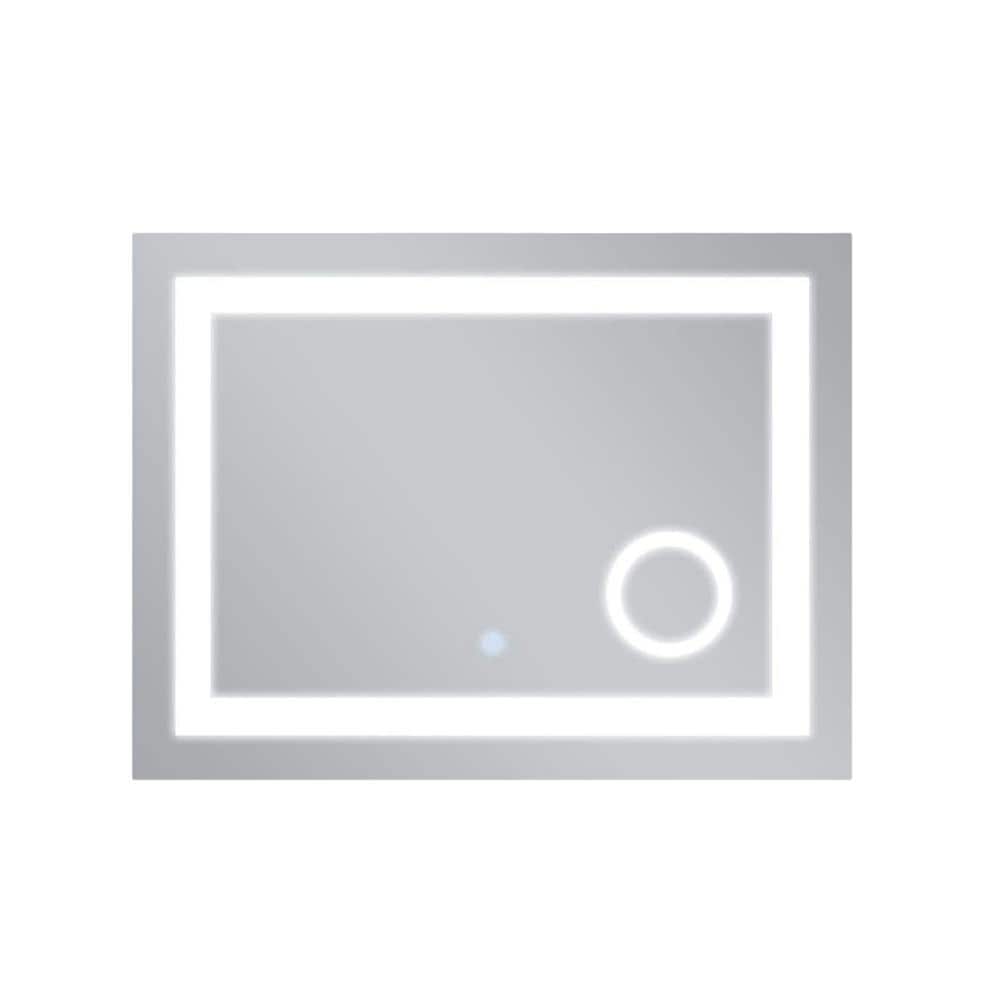 32 in. W x 24 in. H Small Rectangular Frameless Anti-Fog Wall Bathroom Vani