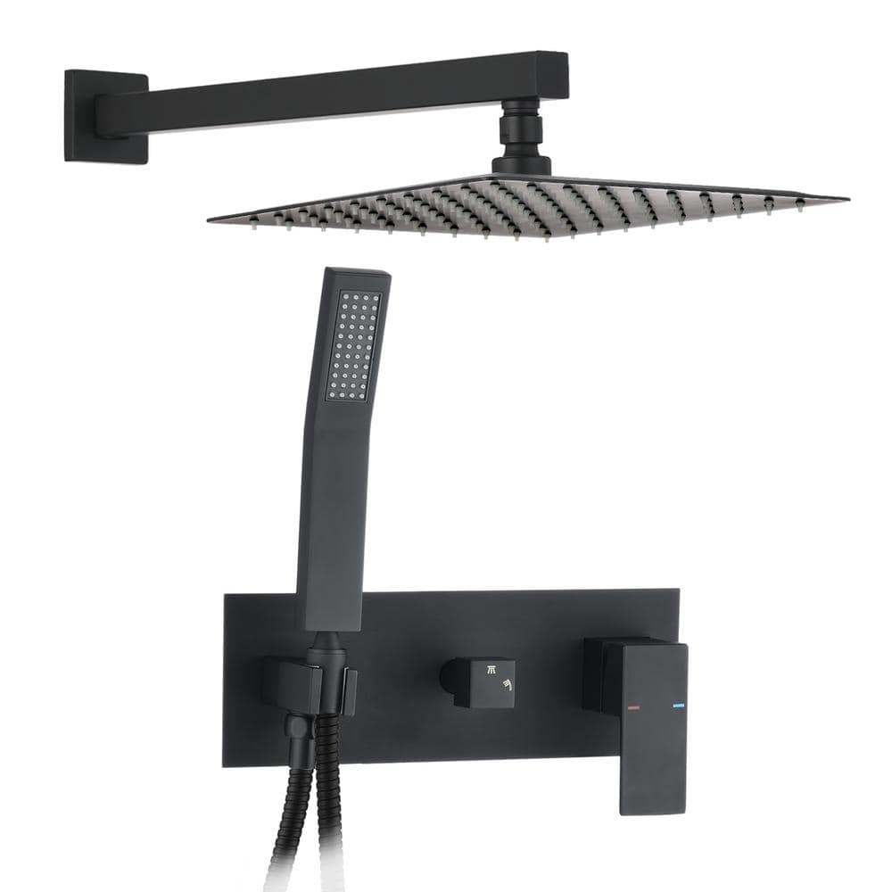 Single Handle 1-Spray 10in. Shower Faucet 1.5 GPM with Pressure Balance in.