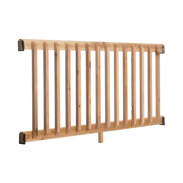 ProWood - 3 ft. x 6 ft. Western Red Cedar Wood Deck Line Railing Kit with B2E Balusters