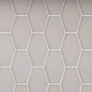 Long Hex 11 in. x 10.6 in. Marsh Matte Glass Mesh-Mounted Mosaic Tile (9.02 sq. ft./Case)