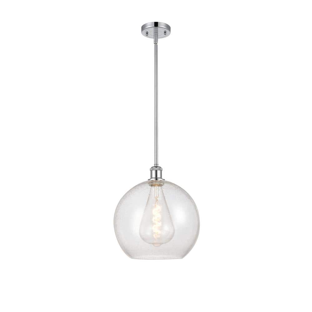 Athens 14" Polished Chrome Mini Pendant with Glass Shade