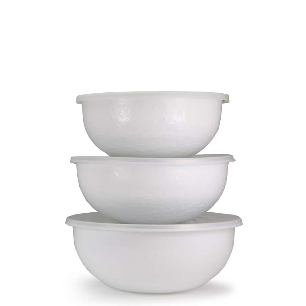 30 qt White Plastic Mixing Bowl - 23 3/4Dia x 8 1/2H