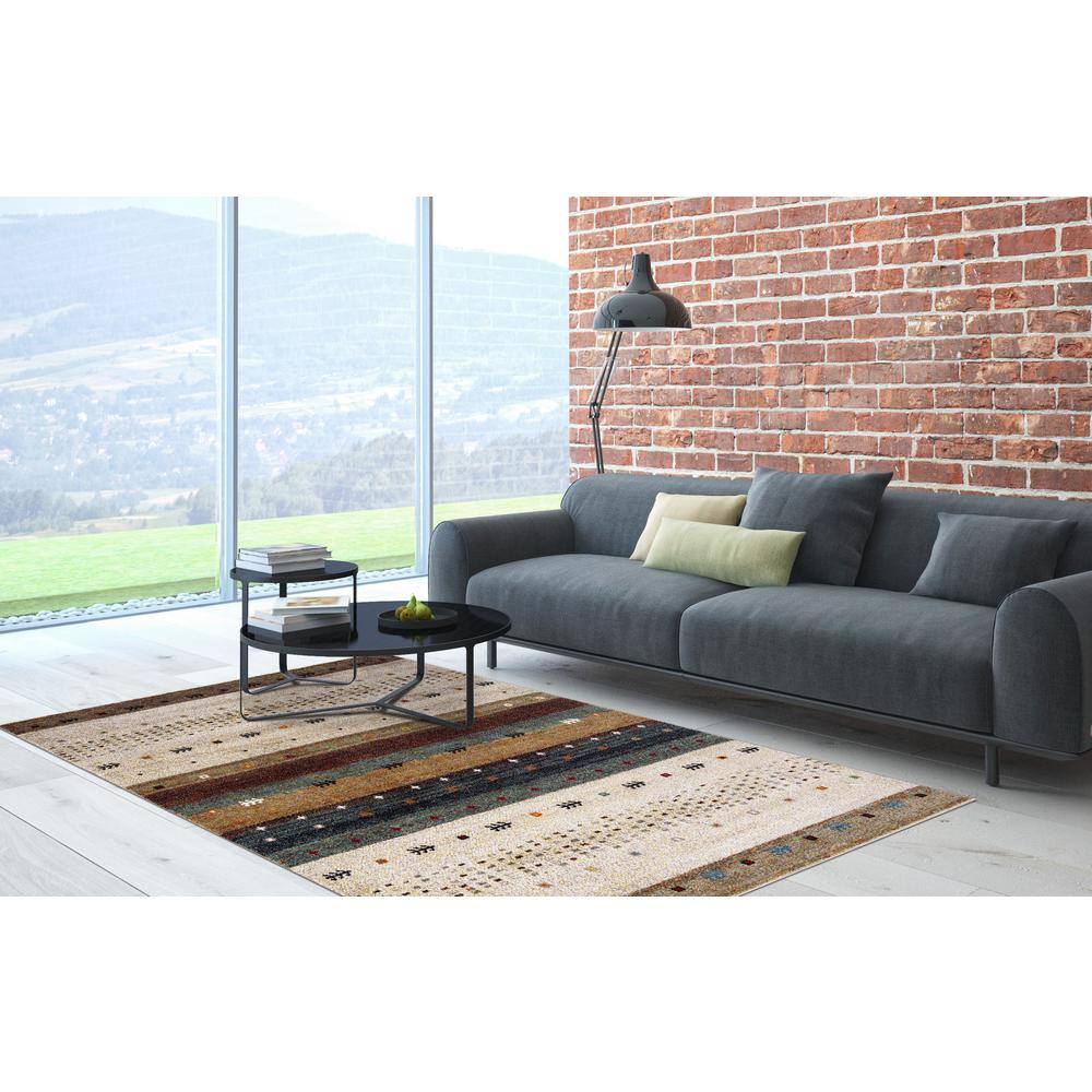 Diamond Gabbeh Beige 8 ft. x 11 ft. Area Rug - thumbnail 9