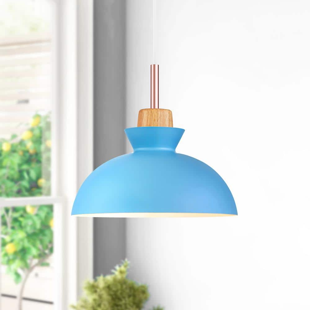 Blue Bird Aluminum Dome Pendant Light with Adjustable Cord