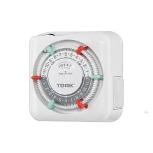 15 Amp 24-Hour Indoor Plug-In Mechanical Appliance Timer with 2-Polarized Outlets, White