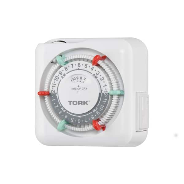 15 Amp 24-Hour Indoor Plug-In Mechanical Appliance Timer with 2-Polarized Outlets, White