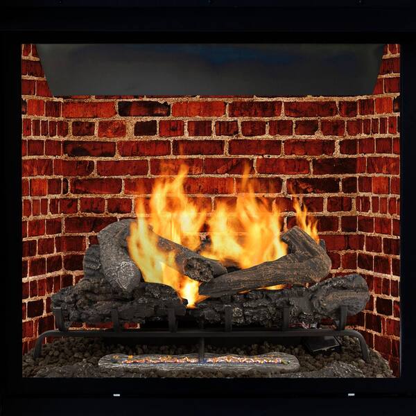 Pleasant Hearth Valley Oak 30 in. Vent-Free Dual Fuel Gas Fireplace Logs  with Remote VFL2-VO30DR - The Home Depot