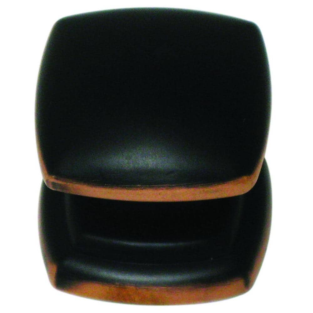 Oil-Rubbed Bronze Square Modern Cabinet Knob with Mounting Hardware