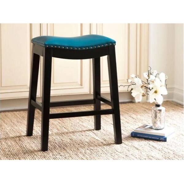 teal leather counter stools