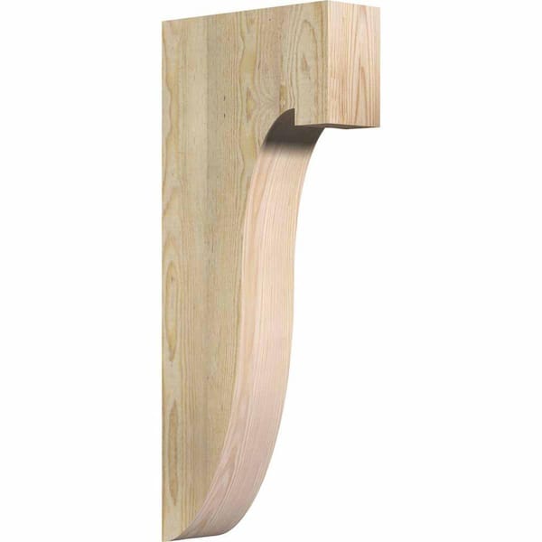 Ekena Millwork 4 in. x 12 in. x 28 in. Douglas Fir Del Monte Rough Sawn Corbel