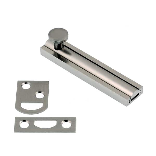 idh by St. Simons 3 in. Solid Brass Satin Nickel Surface Bolt