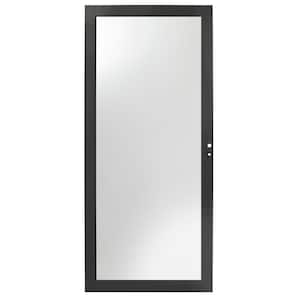 36 in. x 80 in. 3000 Series Black Right-Hand Fullview Easy Install Aluminum Storm Door